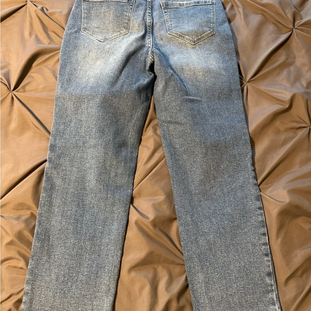 Nicole Miller Soho Classic Blue Straight Leg Jeans - Picture 4 of 4